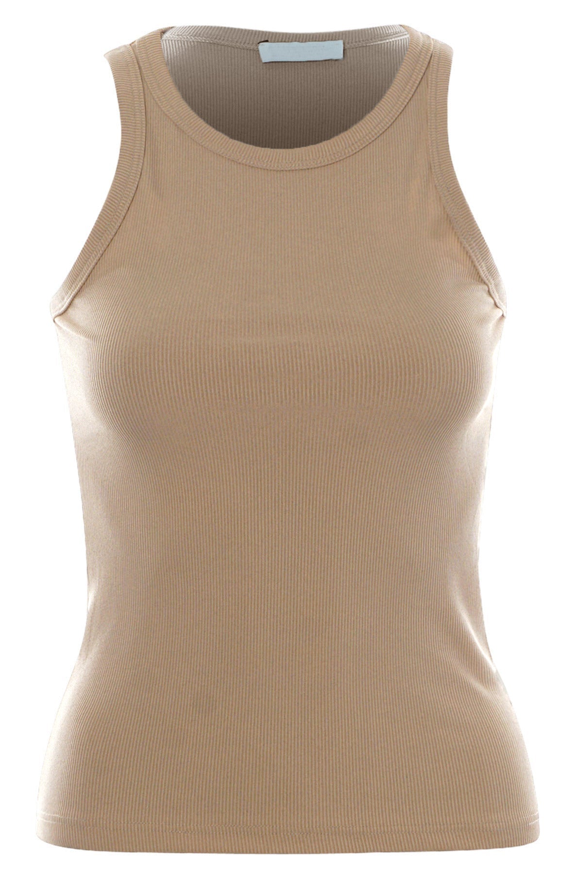 Abby Ribbed Vest - Stone